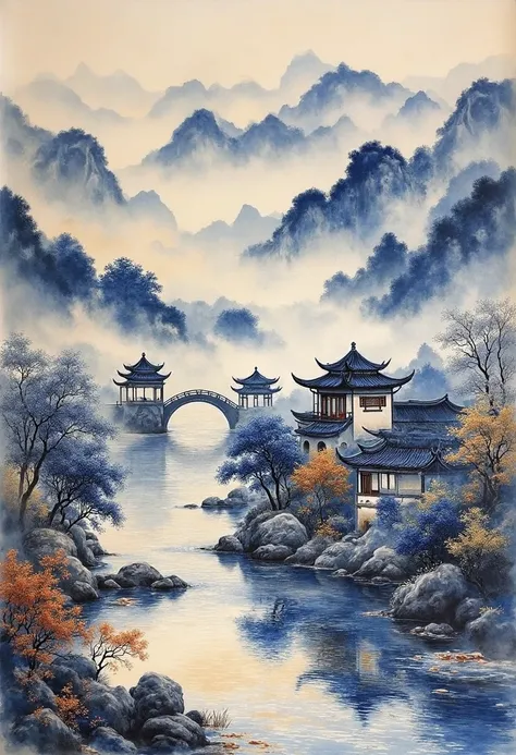 DK_Traditional Chinese Ink-Wash Landscape Painting_Ancient Scene Creation