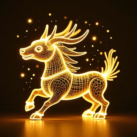 DE_Golden Frame Glowing_Zodiac Image Creation