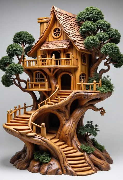 DK_Creation Of Wooden Carved Tree Houses_Tree House Shape Generation