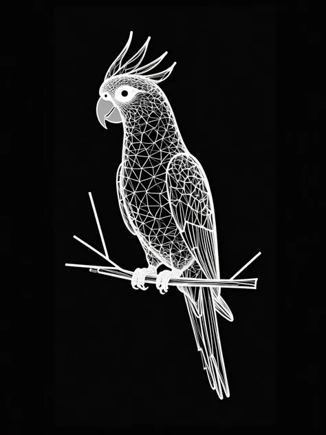 C_Composed Of Geometric Lines_Animal Image Generation