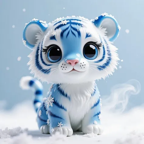 DJ_Blue And White Snowflake Style_12 Zodiac Modeling