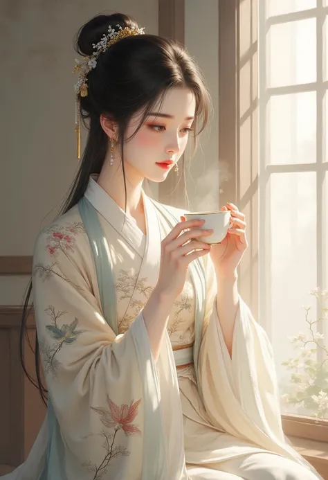 B_Traditional Chinese Beauty In Hanfu With National Style_Ancient-Style Scene Generation