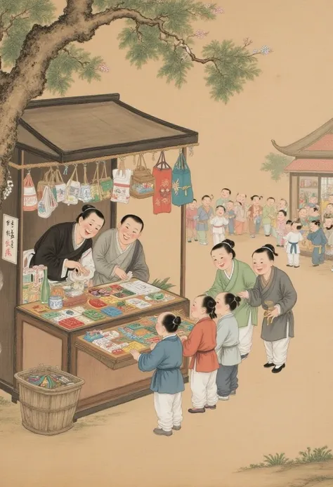 D_Ancient Style Ink Wash Scenes_Folk Scene Generation