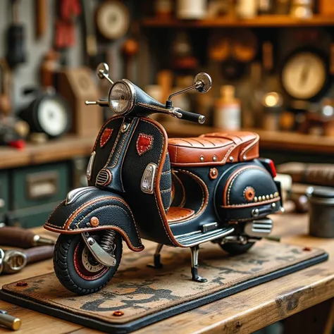 C_Handmade Leather Modification_Vintage Motorcycle Design