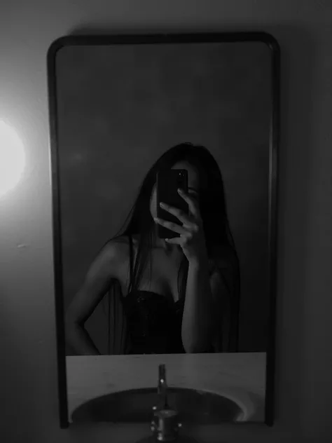 Flux Realistic B&W Mirror Selfies