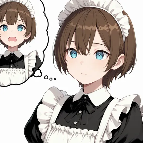 Civitai 内心吹き出し あわあわ困り顔 inner thought bubble flustered, panicked expression