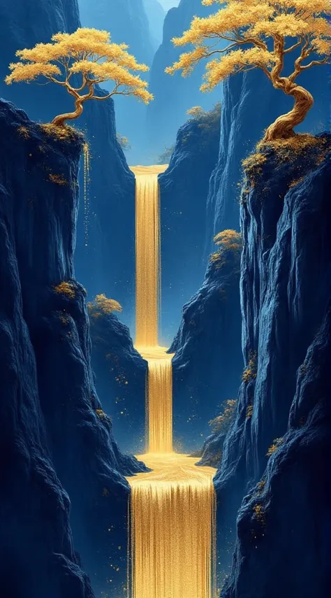 B_Chinese - Style Landscape_Waterfall Scene Generation