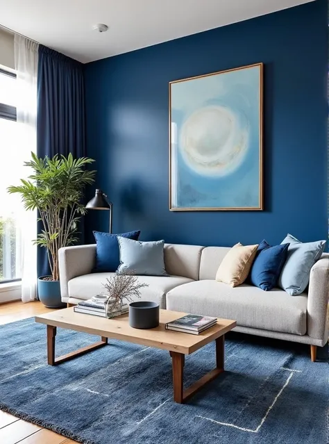 The blue interior design