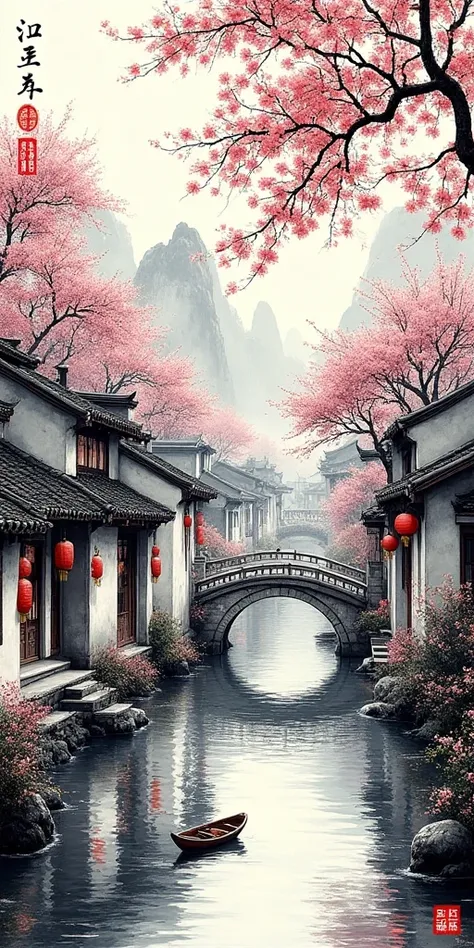 D_Ink-Wash Jiangnan Style_Jiangnan Scenery Generation