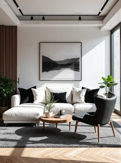 The black-and-white decoration style