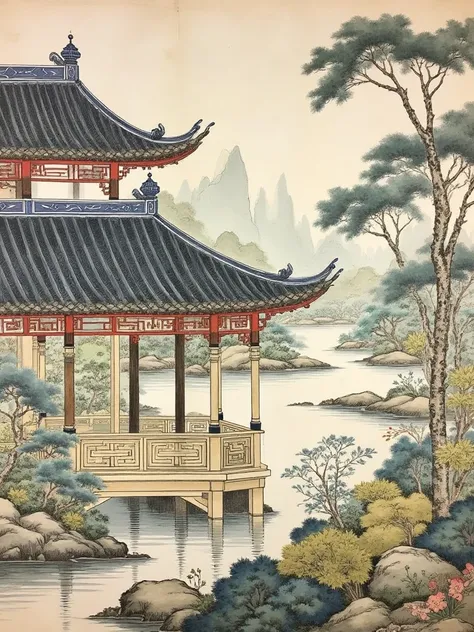 A_Chinese Garden Landscaping_Ancient Building Scene Generation