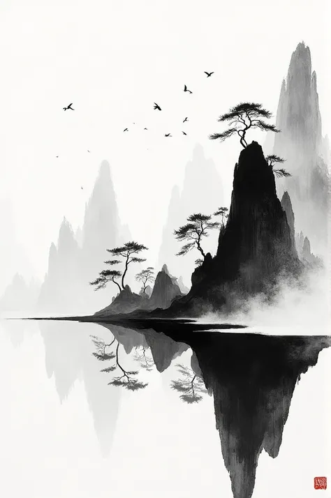 D_Ink Wash Landscape Style_Creation Of Landscape Artistic Conception