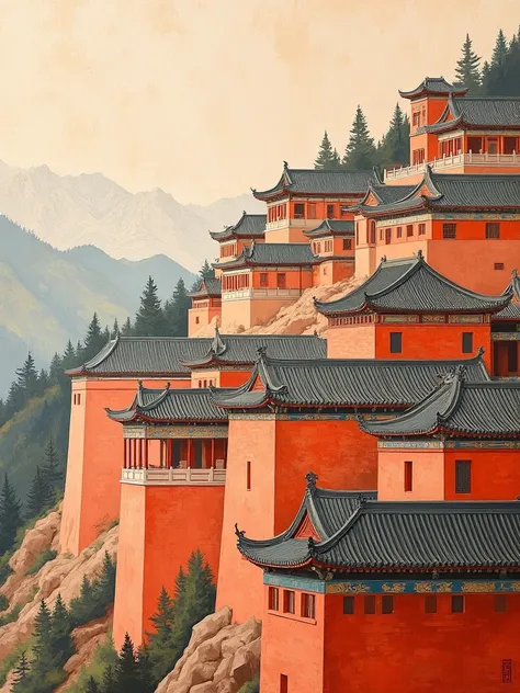 D_Chinese Architectural Rendering_Ancient Architecture Scene Generation