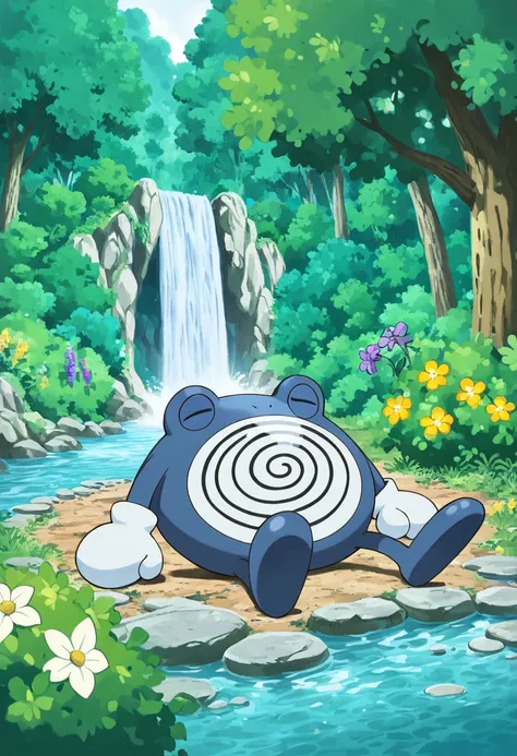 Poliwhirl: Whirlpool Pokemon | ニョロゾ (Pokedex #0061) [Illustrious]