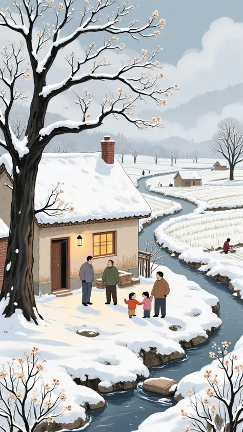 D_Rural Winter Scenes_Winter Rural Painting