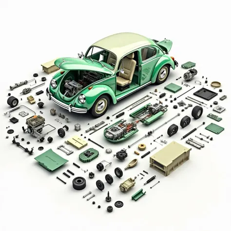 D_Automobile Disassembly Display_Presentation Of Classic Car Models_rel_260420