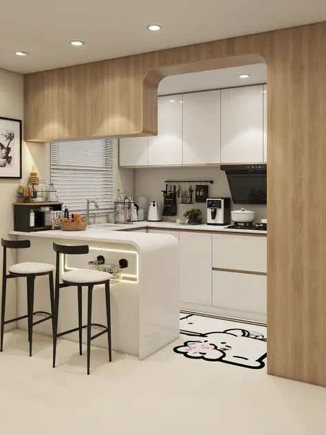 B_Minimalist Kitchen Design_Multi-Scenario Presentation