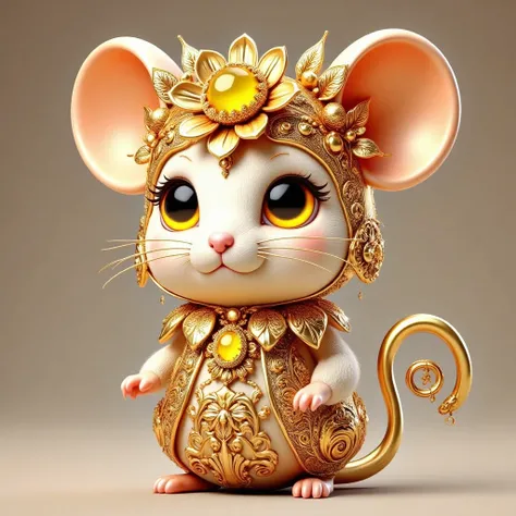 DK_Golden-Patterned Cute Pet Style_Zodiac Image Design