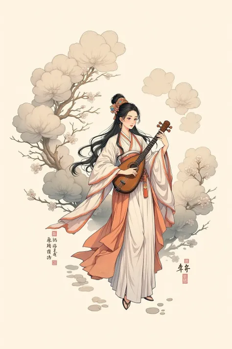 C_Ink Wash Chinese Style_Mythological Character Drawing