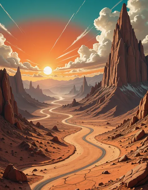 rugged landscape illu