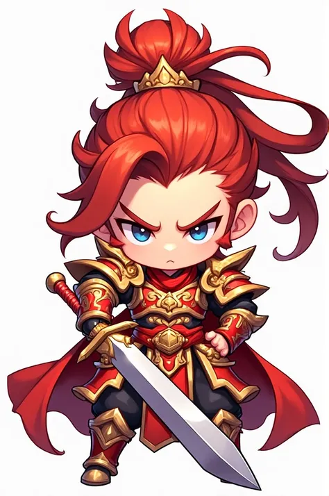 DP_Chibi-Style Ancient Warrior With Traditional Chinese Style_Three Kingdoms Character Design_rel_260420