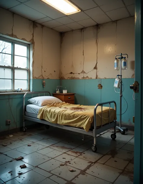 decrepit hospital patient room pony