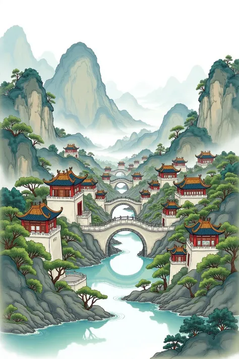 DJ_Chinese-Style Architectural Landscape_Scene Creative Generation