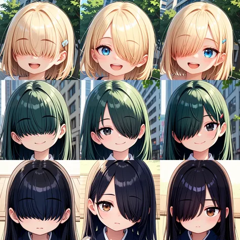 [SDXL]  "Hair over eyes" helper / 目隠れ補助