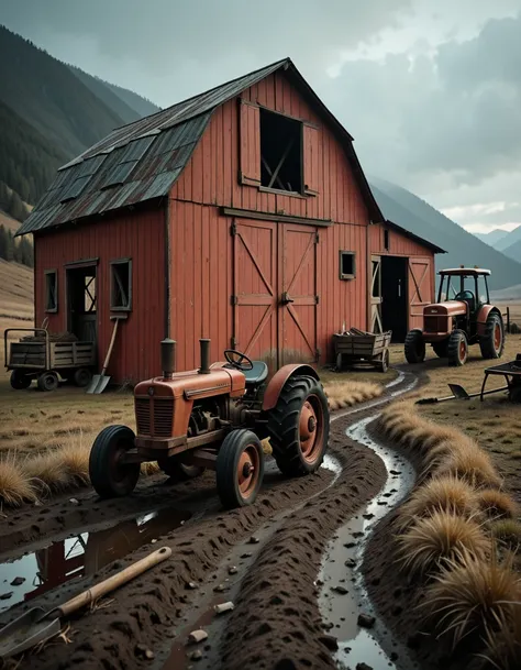 moody countryside illu