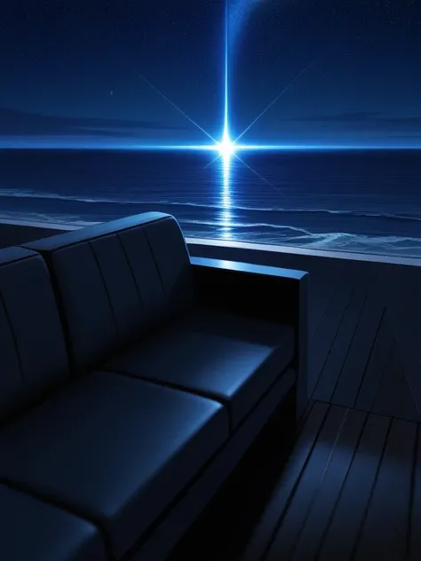 Night sofa at the beach