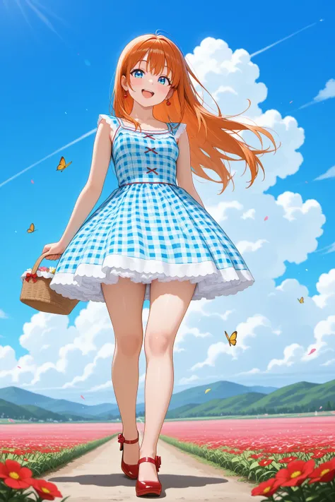 Gingham check dress illustrious