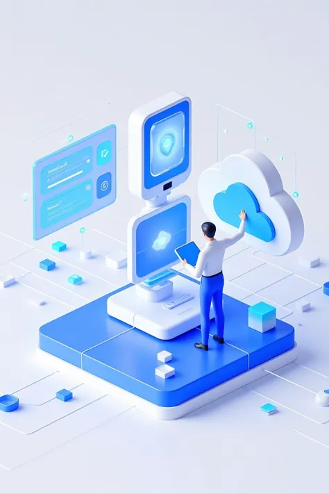 DJ_2.5D Isometric Style_Presentation Of Tech Scenes