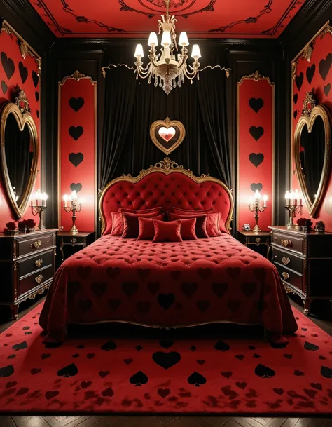 bedroom of the Queen of Hearts illu