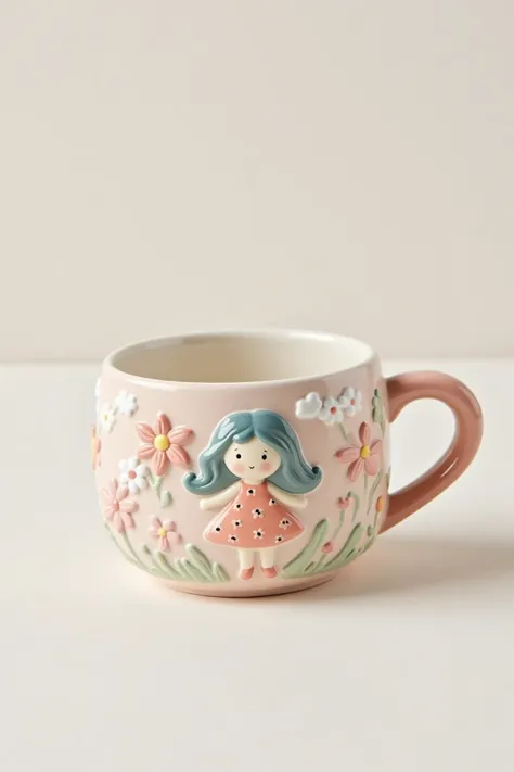 A_3D Cartoon Embossing_Ceramic Cup Design