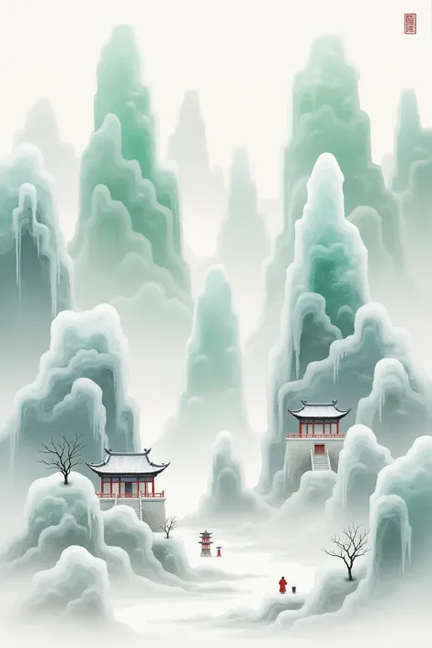 DR_Ink Wash Landscape Style_Ancient Architecture Scene Generation