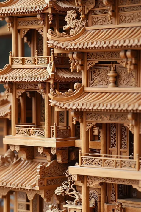 DR_Restoration Of Woodcarving Architecture_Ancient Architecture Scene Generation