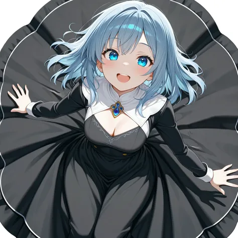 Civitai 見下ろしスカート広がり（ロングスカート専用）/ Overhead, top-down pose with a flared skirt.（ long skirt only )