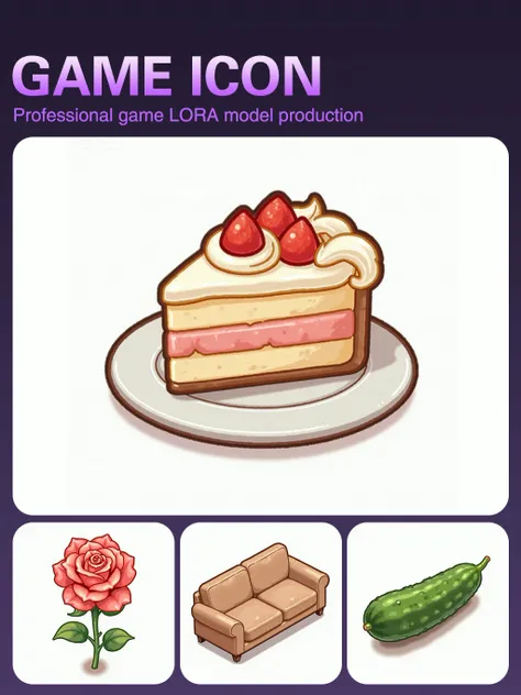 Japanese and Korean cartoon casual game icons