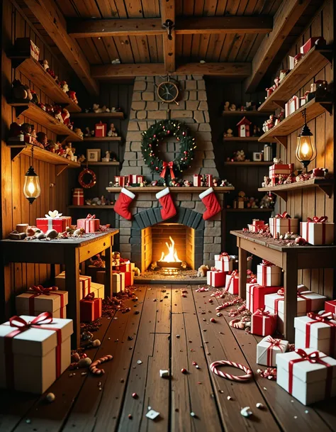 twisted Santa workshop illu