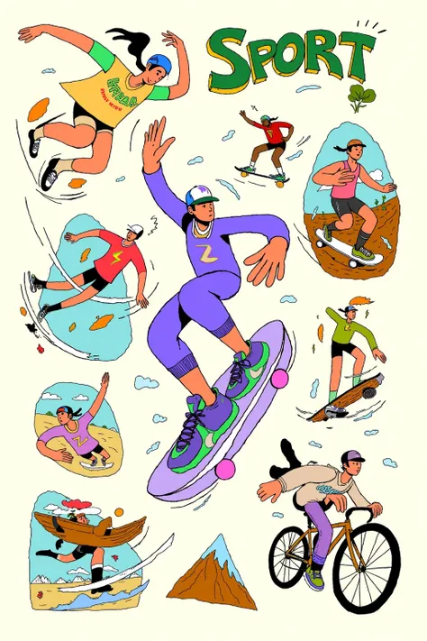 DR_Sport-Themed Illustrations_Diverse Style Generation