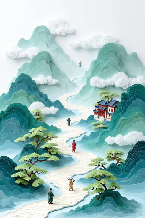 DJ_Chinese Style Paper-Cut Art_Landscape Scene Generation