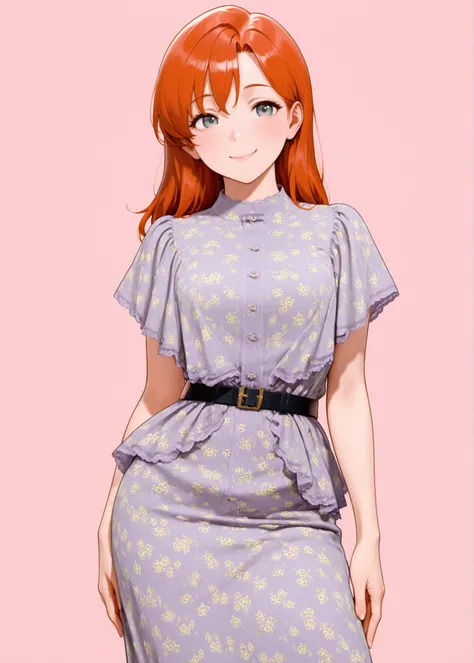 【COSTUME】Floral Dress with Belt