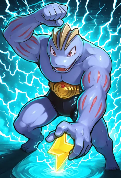 Machoke: Macho Superpower | ゴーリキー (Pokedex #0067) [Illustrious]_rel_260420