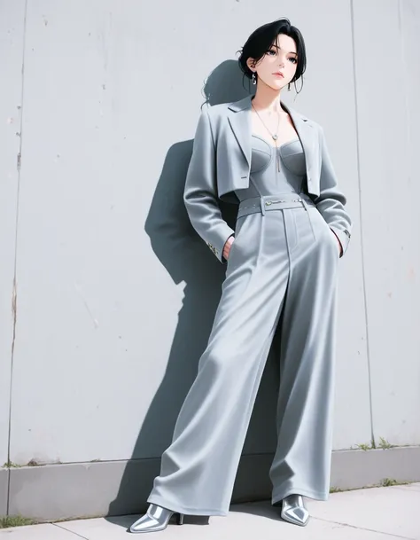 Clothing: Handsome gray
