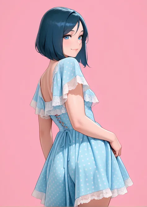 【COSTUME】Blue Polka Dot Dress