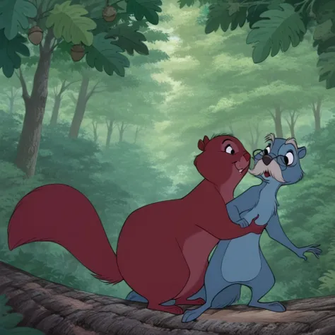 Granny and Merlin squirrel (Sword in the Stone)