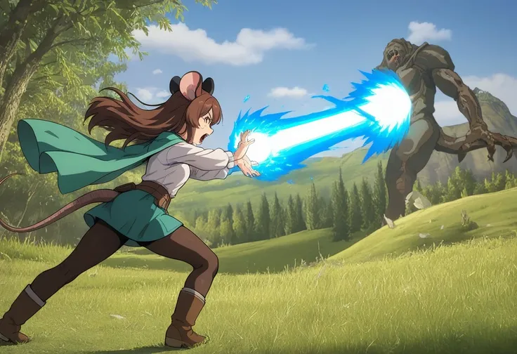 kamehameha hitting target - Comission