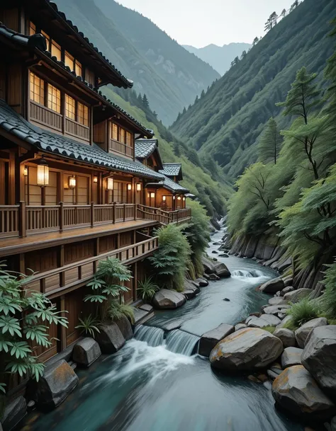 exterior of Nishiyama Onsen Keiunkan illu