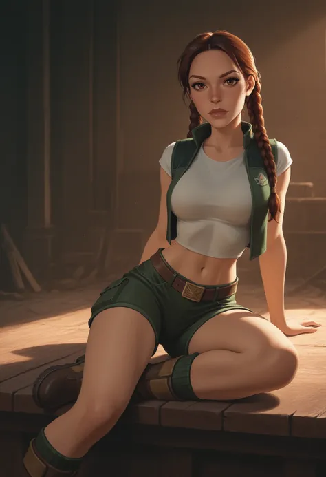 Lara Croft, Werner Von Croy's student, (Tomb Raider IV—VI Remastered), PonyXL | Illustrious XL