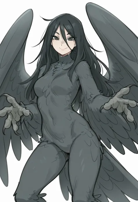 Occult Goth Harpy (original character) by tateoftot